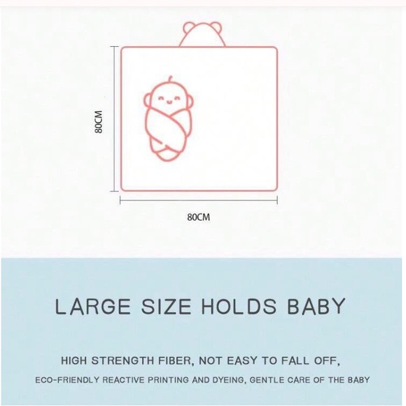 NEW BABY BEAR HOODED TOWEL - Picture 13 of 13